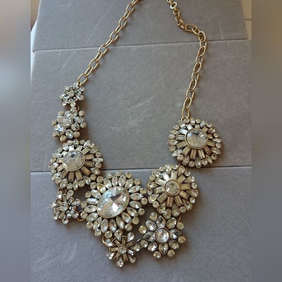 J. Crew flowers statement necklaces